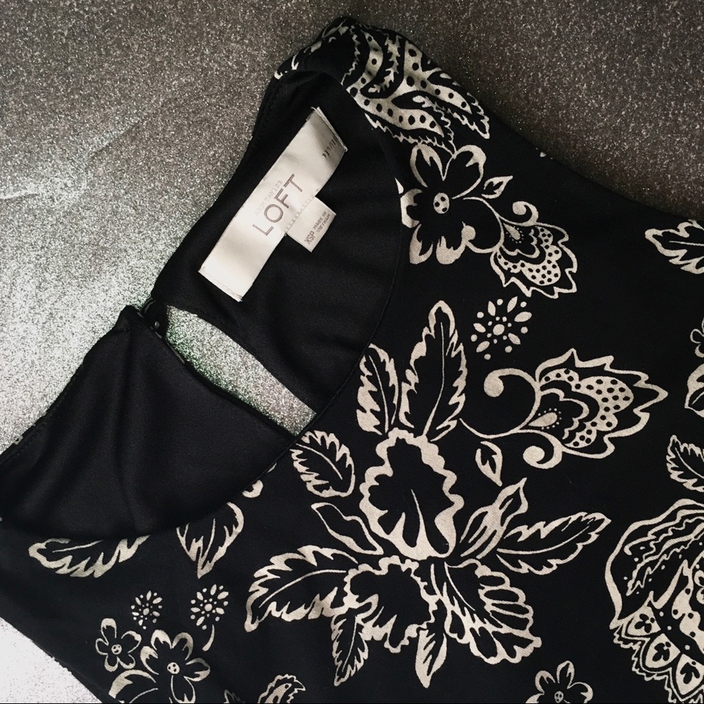 Loft Petite Floral Scoop Neck Short Summer Dress - Picture 5 of 6